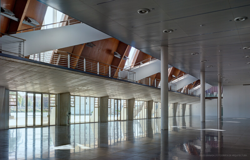 Refurbishment of the Navigation Pavilion in Seville, Spain. Guillermo Vázquez Consuegra. Spain. Photograph by Jesús Granada.