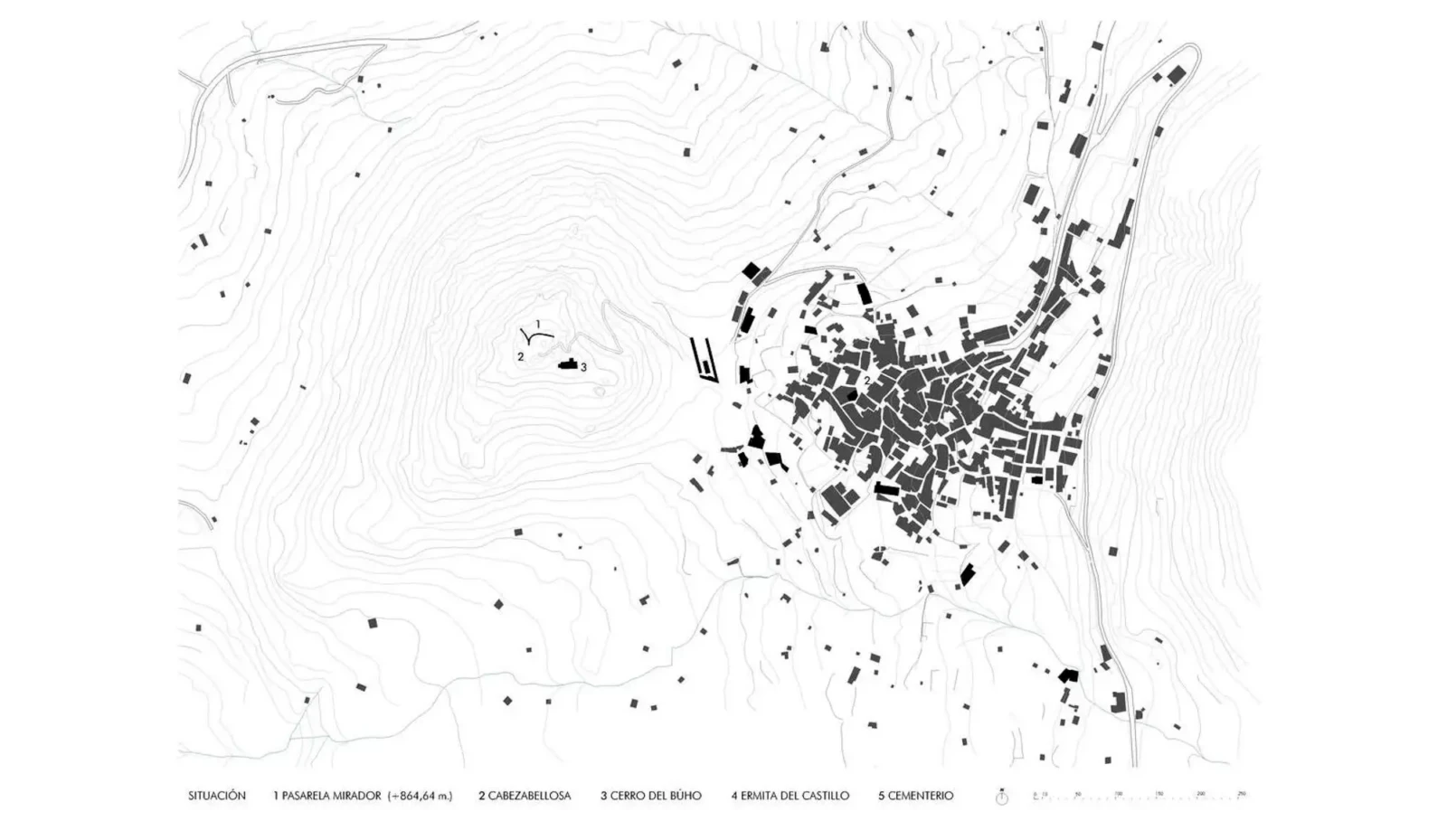Landscape Viewpoint of the Castle in Cabezabellosa, Spain