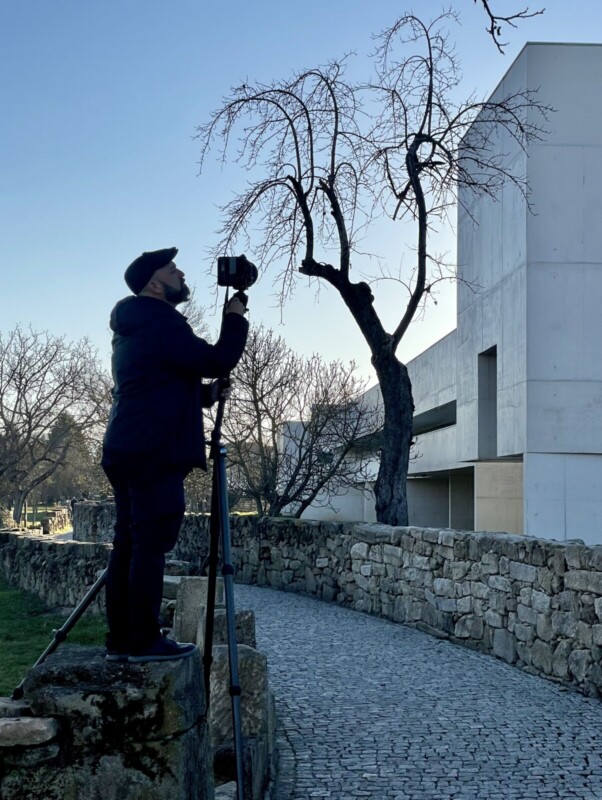 Silhouette working shot