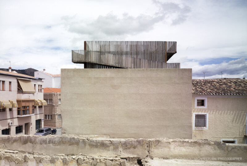 Tribute tower in Huéscar (Granada), Spain.